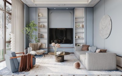 简欧客餐厅3D模型下载